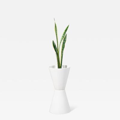 Mid Century Modern Architectural Double Cone Planter by Bauer