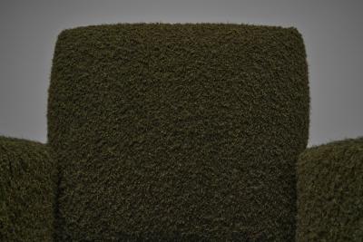 Mid Century Modern Armchair in Dark Green Upholstery Europe 1940s