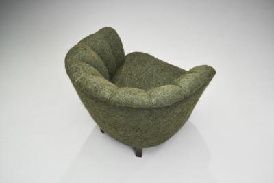 Mid Century Modern Armchairs with Green Upholstery Europe 1950s