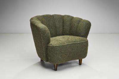 Mid Century Modern Armchairs with Green Upholstery Europe 1950s