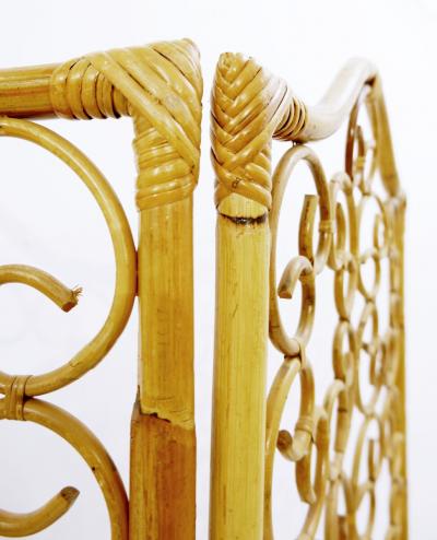 Mid Century Modern Bamboo Folding Screen