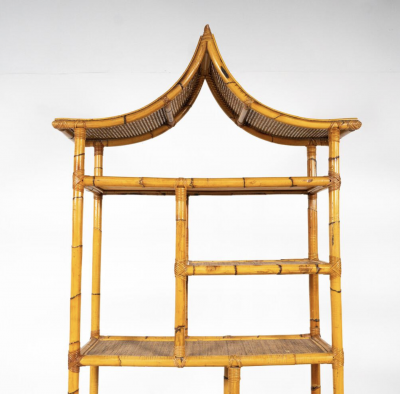 Mid Century Modern Bamboo Shelve Italy 1970s