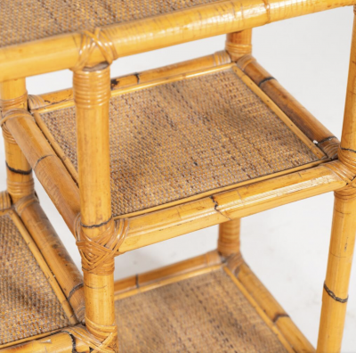 Mid Century Modern Bamboo Shelve Italy 1970s