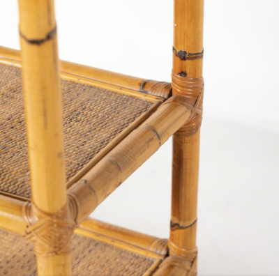 Mid Century Modern Bamboo Shelve Italy 1970s