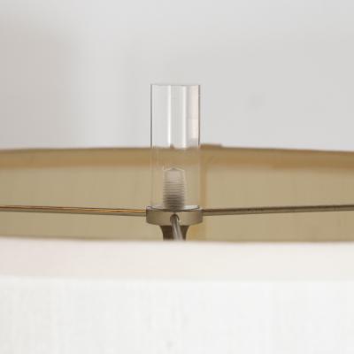 Mid Century Modern Banded Lucite and Chrome Floor Lamp