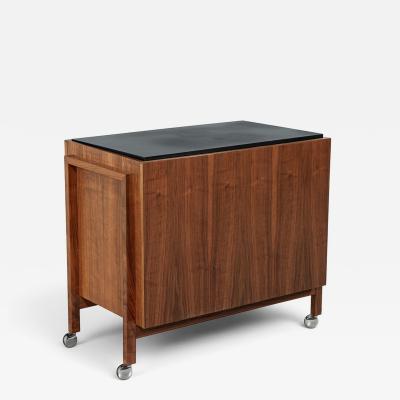 Mid Century Modern Bar Cabinet with Hidden Lift Top Storage