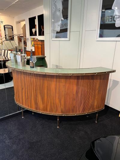 Mid Century Modern Bar Teak Brass South Africa circa 1950