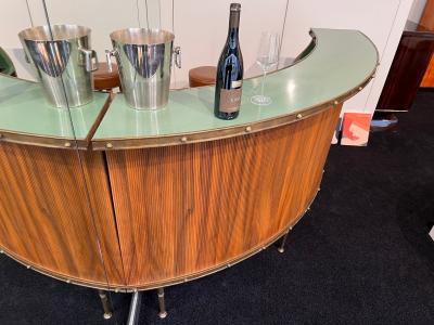 Mid Century Modern Bar Teak Brass South Africa circa 1950