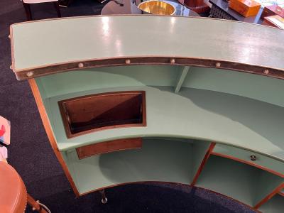 Mid Century Modern Bar Teak Brass South Africa circa 1950