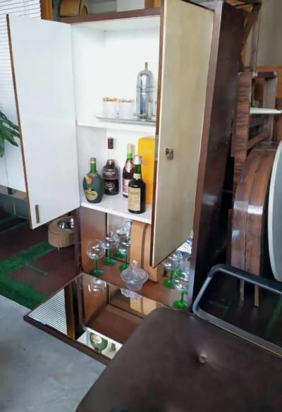 Mid Century Modern Bar in Hardwood by Liceu De Artes E Oficios 1960s Brazil