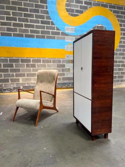 Mid Century Modern Bar in Hardwood by Liceu De Artes E Oficios 1960s Brazil