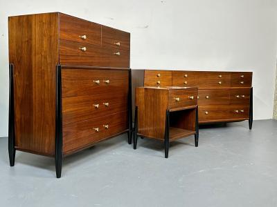 Mid Century Modern Bedroom Set Dresser Chest Nightstand W Michigan Furn Co