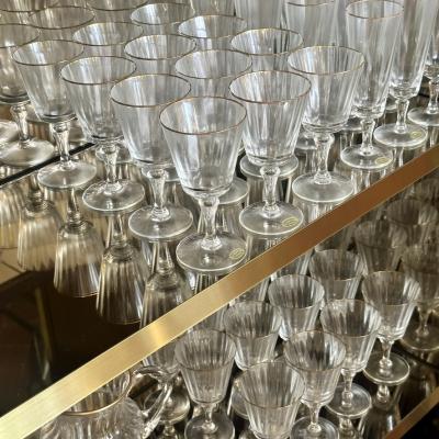 Mid Century Modern Beech Wood Brass Mirror Murano Art Glass Dry Bar Cabinet