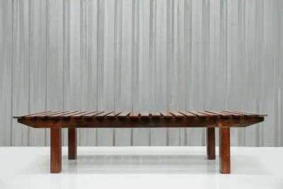 Mid Century Modern Bench in Hardwood Unknown 1960 s