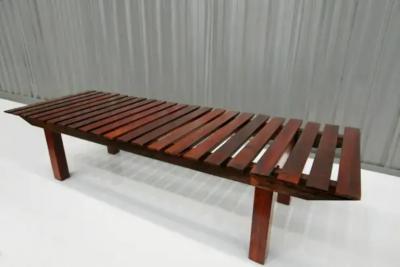 Mid Century Modern Bench in Hardwood Unknown 1960 s