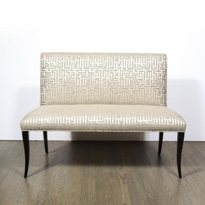 Mid Century Modern Bench with Saber Style Legs American circa 1950