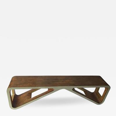 Mid Century Modern Bentwood and Lacquered Bench