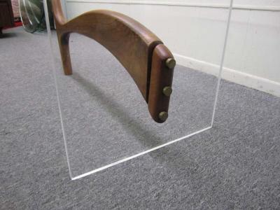 Mid Century Modern Biomorphic Walnut Coffee Cocktail Table