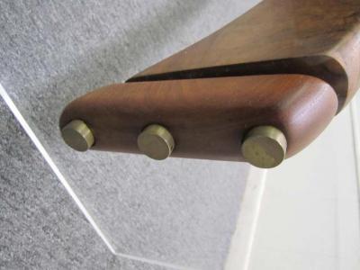 Mid Century Modern Biomorphic Walnut Coffee Cocktail Table