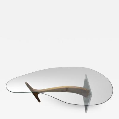 Mid Century Modern Biomorphic Walnut Coffee Cocktail Table