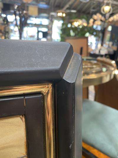 Mid Century Modern Black Square italian Mirror Italy 1970