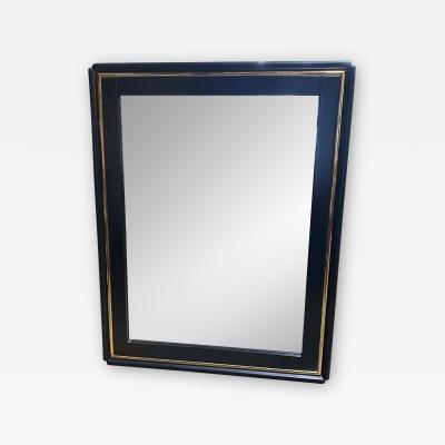 Mid Century Modern Black Square italian Mirror Italy 1970