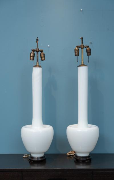 Mid Century Modern Blown Glass Table Lamps