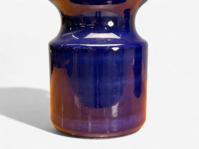 Mid Century Modern Blue Ceramic Table Lamps United States 1960s