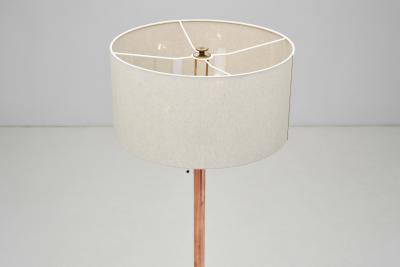 Mid Century Modern Brass Base Floor Lamp Europe circa 1950s