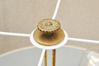 Mid Century Modern Brass Base Floor Lamp Europe circa 1950s