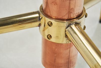 Mid Century Modern Brass Base Floor Lamp Europe circa 1950s