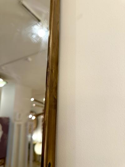 Mid Century Modern Brass Frame Mirror Italy 1950s