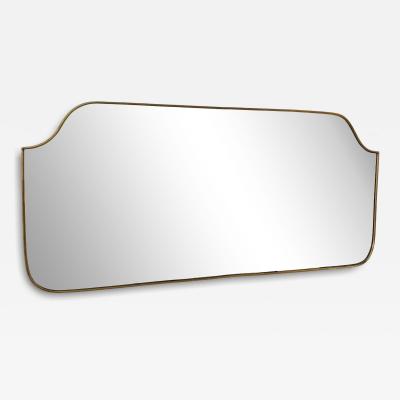 Mid Century Modern Brass Framed Wall Mirror 1960s
