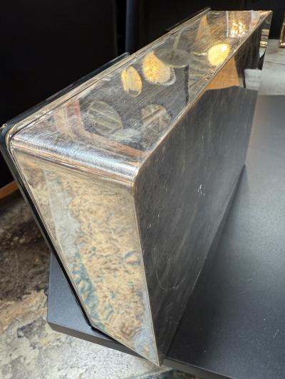Mid Century Modern Brass Mirror Vanity Box
