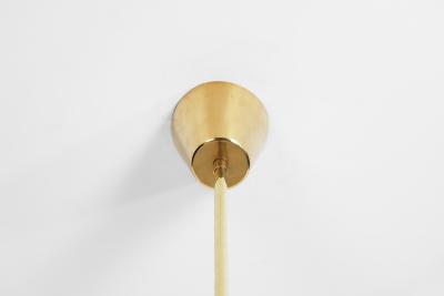 Mid Century Modern Brass and Glass Ceiling Lamp Europe ca 1950s