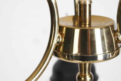 Mid Century Modern Brass and Glass Ceiling Lamp Europe ca 1950s