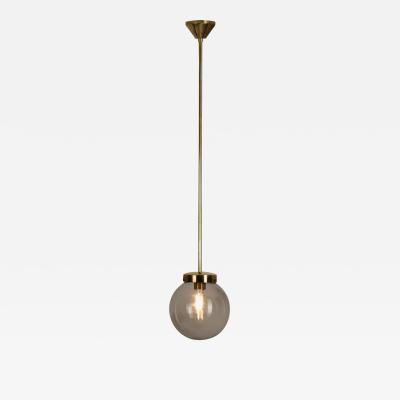 Mid Century Modern Brass and Glass Ceiling Lamp Europe ca 1950s