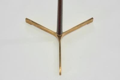 Mid Century Modern Brass and Wood Floor Lamp Europe Mid 20th Century