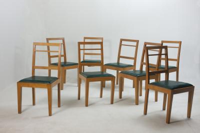 Mid Century Modern Brazilian Chairs in Wood 1960s Set of 8