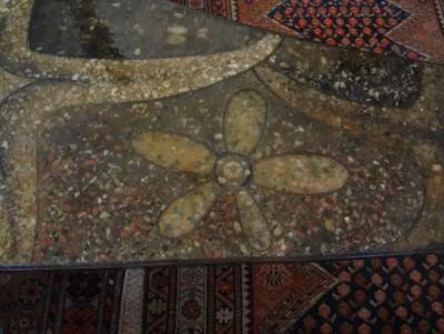 Mid Century Modern Bronze Resin and Shell Cocktail Table