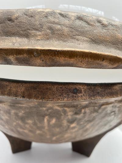 Mid Century Modern Bronze and Opaline Table Lamp