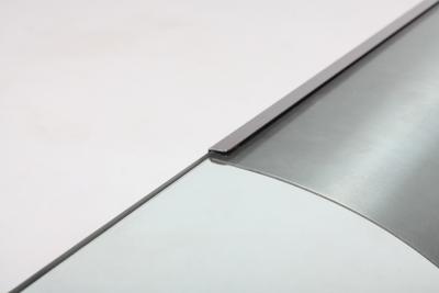 Mid Century Modern Brushed Steel Coffee Table in the Style of Oscar Niemayer