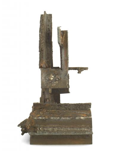 Mid Century Modern Brutalist Steel Sculpture