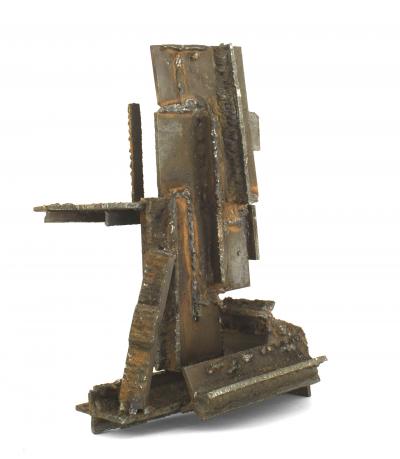 Mid Century Modern Brutalist Steel Sculpture