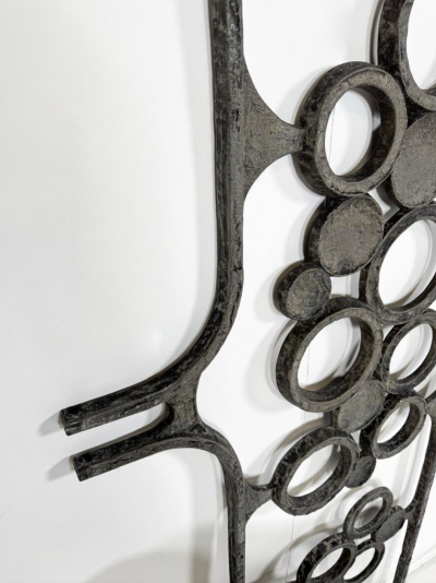 Mid Century Modern Brutalist Wall Mounted Sculpture 1960s