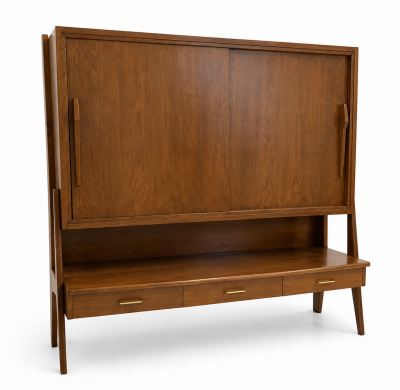 Mid Century Modern Buffet Designed by Bernard de Swarte 1950s 