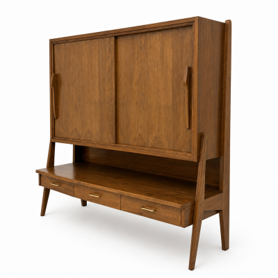 Mid Century Modern Buffet Designed by Bernard de Swarte 1950s 