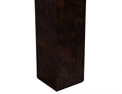 Mid Century Modern Burl Walnut Column Pedestal Stand