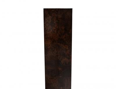 Mid Century Modern Burl Walnut Column Pedestal Stand