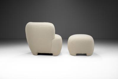 Mid Century Modern Cabinetmaker Lounge Chair and Ottoman Europe ca 1950s